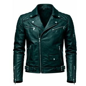 Custom Leather <b>Jacket</b> <b>Men's</b> Vintage <b>Biker</b> Zip Front Durable Fashion Casual Outdoor Winter Coat - Product Image 4