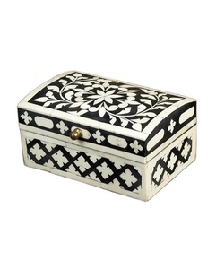 Antique Designer MDF Bone Inlay Ring Box New Wood Jewelry <b>Drawer</b> <b>Storage</b> With Home Decor Gift Packaging Wholesale India - Product Image 1