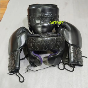 Ensemble de boxe professionnel rouge sur mesure de haute qualité en cuir de vachette véritable pour entraînement et sparring – Vente en gros - Product Image 6