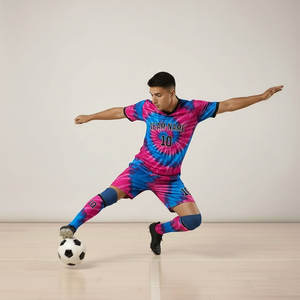 Conjuntos de Camisetas y Pantalones Cortos de Fútbol con Diseño Personalizado e Impresión Digital, Uniformes de Fútbol para Hombre 100% Poliéster, Nombre del Equipo Bordado, Antibacteriano - Product Image 3