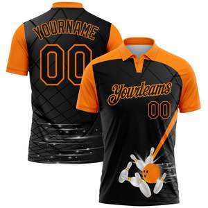 Custom Competitive <b>Bowling</b> Polo Shirt with All Over Sublimation OEM Supplier Breathable Polyester Team Sportswear Bulk Orders - Product Image 1