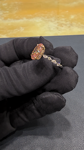 Luxury 6ct Fancy Color Oval Diamond <b>Ring</b> 14k Rose <b>Gold</b> Multi Shape Marquise Engagement Wedding IGI Certified Prong <b>Set</b> Fine - Product Image 4