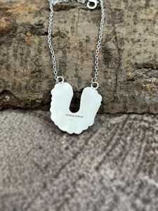Collar de Turquesa Búfalo Blanca Hecho a Mano con Plata de Ley, Joyería de Estilo Suroeste, Regalo para Ella - Product Image 4