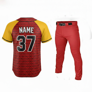 Uniformes de Béisbol Personalizados Unisex 2026, Conjunto de Pantalones y Camiseta de Béisbol Estampados de Alta Calidad al por Mayor, Secado Rápido, Poliéster - Product Image 2