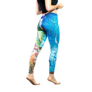 Sublimation High Waist Yoga <b>Leggings</b> Women Eco-Friendly Four-Way Stretch Seamless Workout Pants <b>Pockets</b> Compression Gym Fitness - Product Image 6