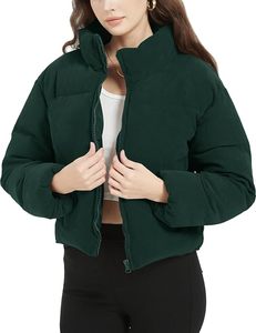 Women's Lightweight <b>Packable</b> Hooded Winter Quilted Puffer <b>Jacket</b> Detachable Sleeves Hat Zipper Closure Water Resistant Wool - Product Image 1