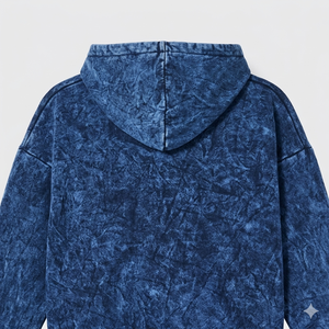 Sudadera con Capucha Oversize para Hombre, Teñido Anudado, Algodón French Terry, Casual, Otoño, Ajuste Regular, Largo Regular, Tejido de Punto - Product Image 5