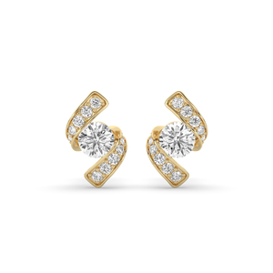 Boucles d'oreilles de luxe en diamant de laboratoire de 1,76 carat, taille ronde, or massif 14 carats, légères, bijoux de mode uniques - Product Image 6