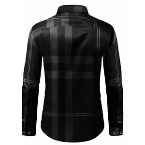 Camisa de Hombre Nueva de la Marca 2026, Camisa Masculina a Cuadros Elástica de Manga Larga a la Moda - Product Image 2