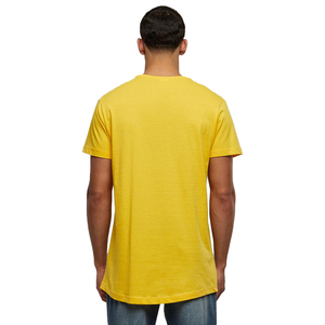 Camiseta de Cuello Redondo de Manga Corta Amarilla para Hombre, Corte Regular, Informal, de Color Sólido, de Algodón Jersey - Product Image 2