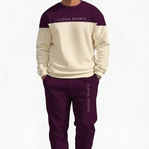 Ensemble de survêtement pour homme sur mesure, 100% coton, poids lourd, style streetwear, vente en gros, logo personnalisé, ensemble de vêtements de sport pour le jogging, prix abordable - Product Image 1