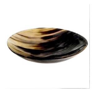 Bol de service en corne fait main, écologique, design moderne, tons bruns, poli, design minimaliste, 8 - Product Image 3