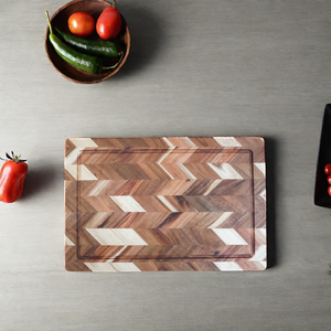 Planche à découper en forme de bois d'acacia naturel bloc à découper taille personnalisée écologique pour les ustensiles de cuisine conception fonctionnelle faite - Product Image 3