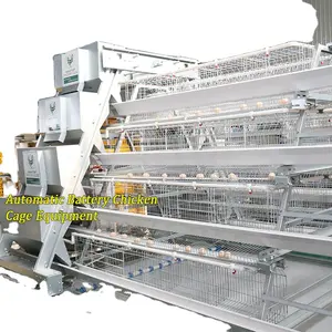 Hightop自動家禽農機具タイプ重層産卵鶏ケージシステム自動供給システム