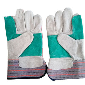 Guantes HOLY SIGNS INTERNATIONAL al por mayor, de cuero partido amarillo, resistentes, con doble palma, transpirables, cómodos, antideslizantes y elásticos - Product Image 3
