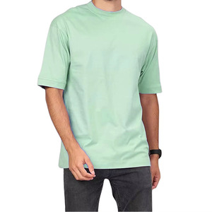 เสื้อยืดคอกลมแขนสั้นผู้ชาย ผ้าฝ้ายเรียบ สีพื้น ทรงปกติ สวมใส่สบาย เสื้อยืดเปล่าผ้าฝ้ายคุณภาพสูงสำหรับผู้ชาย - Product Image 1