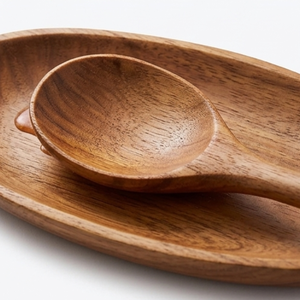 Juego de Cucharas de Cocina ARTERRA Premium Hechas a Mano de Madera de Teca, Espátula de Mango Largo, Utensilios de Cocina con Soporte, Vajilla para Villa - Product Image 3