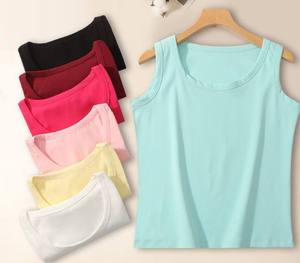 Débardeur d'été décontracté en coton côtelé tricoté à la main pour femme, coupe ajustée, sans manches, idéal pour le fitness - Product Image 2