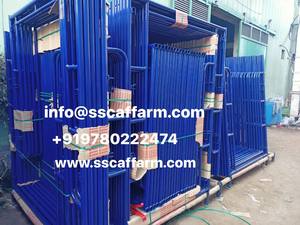 High Quality Blue V-Type Steel Scaffold Frame with Modern Lock Walk-Through Construction for All <b>Scaffolding</b> Applications - Product Image 2