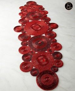 Needlework Embroidery <b>Beaded</b> Table Runner for Tabletop and Kitchen Home Decor Mat Buy Direct From Supplier - Product Image 2