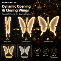 Lumière LED dynamique à motif papillon étanche IP65 avec ailes battantes pour la décoration de Noël, de jardins, de paysages, de parcs et de spectacles