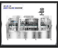 Petite machine de mise en bouteille de bière électrique automatique avec emballage en verre, contrôle PLC
