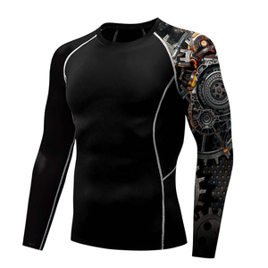 Factory Direct <b>Compression</b> <b>Shirt</b> Rash Guard Breathable Training Apparel for Competitive Athletic Performance - Product Image 5