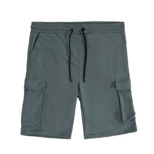 Shorts d'été décontractés pour hommes, longueur genou, en sergé tricoté 100% coton épais, avec cordon de serrage à la taille, respirants, essentiels pour la gym - Product Image 2