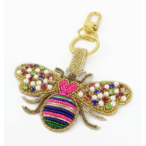 Premium Embellishment Handmade Beaded Keychain Pearl Crystal Embroidery Luxury Fashion Accessories Bag Charm Gift-Ready in 2026 - Product Image 1