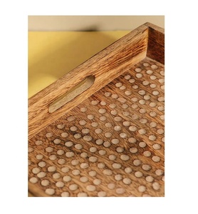 Plato de madera de acacia personalizado, postre rústico, café, té, plato para servir, platos de joyería de madera, Mini bandeja de madera de acacia - Product Image 2