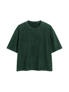 เสื้อยืดโอเวอร์ไซส์สไตล์สตรีทแวร์แบบฟอกสี วินเทจ เนื้อผ้าหนา ทรงหลวม ไหล่ตก พรีเมียม ผ้าฝ้าย - Product Image 3