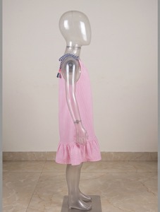 Vestido Casual de Verano para Mujer, Diseño a Rayas, Transpirable, Sin Mangas, con Cuello y Dobladillo - Product Image 2
