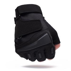 Lawd Sports <b>Half</b> Finger Leather Riding Gloves Hook Loop Closure Unisex Summer Anti-<b>Slip</b> Breathable Grip Palm Protection Outdoor - Product Image 3