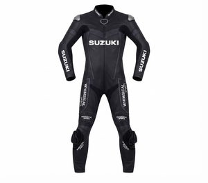 ชุดจั๊มสูทหนังแท้พรีเมียม Suzuki MotoCP Racing 1 ชิ้น/ชุดขับขี่พร้อม Hump Level 2 CE ผลิตตามสั่ง - Product Image 1