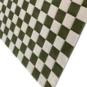 Contemporary Hand Tufted Check Pattern Carpet Soft <b>Floor</b> Area Rug Anti Slip Modern Rug for Living Room Bedroom Office Hotel Use - Product Image 2