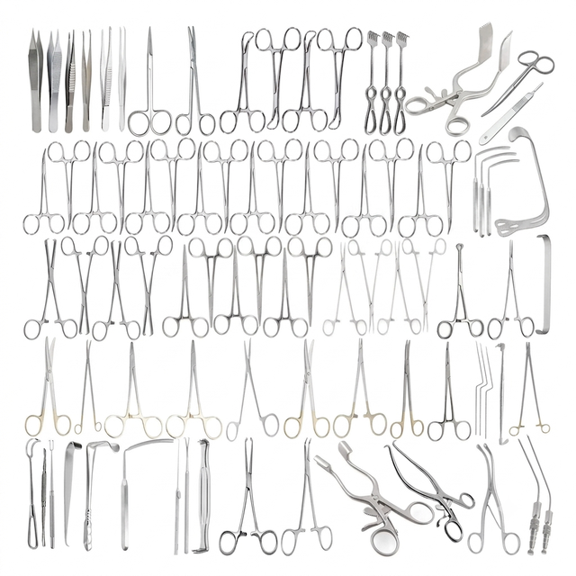 ENT Instruments Surgical Set 10PCS Basic Veterinary Packs 250mL Stainless Steel Reusable Sterilizable ISO/CE
