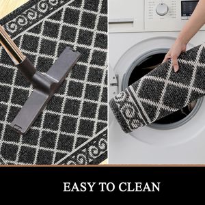 Washable Non-Skid Hallway <b>Runner</b> <b>Rug</b> Low Profile Kitchen Floor Doormat Door <b>Rugs</b> Entryway Mat for Hallway and La - Product Image 3