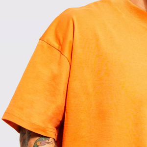 เสื้อยืดผู้ชายทรงโอเวอร์ไซส์ ผ้าแคนวาสคอตตอน 100% ราคาประหยัด สไตล์ลำลองสำหรับฤดูร้อน ทรงหลวมไหล่ตก ใส่สบาย เป็นมิตรกับสิ่งแวดล้อม แห้งเร็ว สไตล์สตรีท - Product Image 4