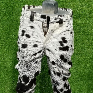 Pantalones Casuales de Cuero Vacuno para Hombre, Transpirables, Ligeros, Ecológicos, con Bolsillos de Cuero Genuino, Cintura Media, Invierno, Lona, OEM - Product Image 2