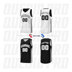 Maillot de basket-ball tendance, nouveau style, confortable, pour jeunes, ensembles uniformes de basket-ball, vêtements de sport pour hommes, chemises à sublimation et broderie - Product Image 2