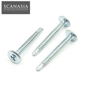 Tornillos Autoperforantes de Cabeza de Cruz Phillips de Acero Galvanizado con Zinc ANSI de Marca Personalizada, Modelo en Pulgadas SDS-0014, Hechos en Taiwán - Product Image 1