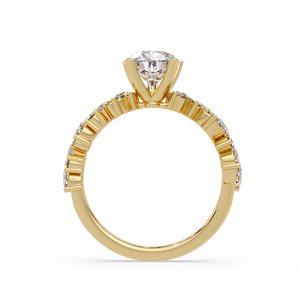 18K 14K Gold Pear Cut Lab grown Diamond IGI Certified Matching Wedding Band Bridal <b>Set</b> for <b>Women</b> Engagement <b>Rings</b> Luxury <b>Ring</b> - Product Image 3