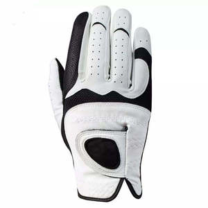 KATBROS INDUSTRIES Golf <b>Glove</b> White <b>Navy</b> Genuine <b>Leather</b> Non-Slip Right Hand Unisex Hook and Loop Closure - Product Image 3