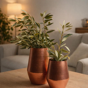 Vase en métal moderne, support décoratif haut de gamme pour fleurs, fait main, écologique, durable, léger, résistant à la rouille, pour table - Product Image 5