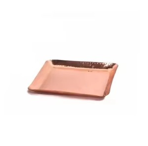 Designer <b>Copper</b> Serving Tray Stylish Dining Platter for Serving Snacks Tea Coffee Drinks in Home Kitchen and Dining <b>Table</b> - Product Image 2