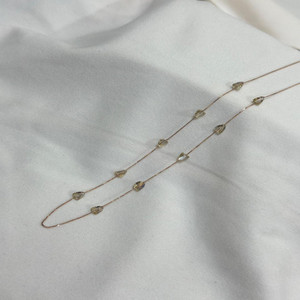 Collar de cristal ámbar y oro de 18 quilates con cuentas facetadas en forma de lágrima para mujer, joyería minimalista de lujo unisex en capas. - Product Image 3