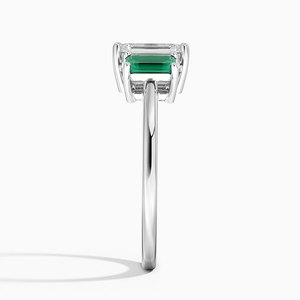 แหวน BOJ รุ่น 0137 ทรง Emerald Cut เงินแท้ 925 ประดับเพชร Luxe Rhiannon แบบหนามเตย แหวนเพชรเม็ดเดี่ยว 2 กะรัต สี D ความสะอาด VVS1 มอยส์ซาไนต์ GRA ลดราคา - Product Image 3