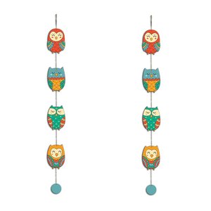 Décoration murale moderne en MDF en forme de hibou pour la maison, peinture esthétique pour porte - Product Image 1