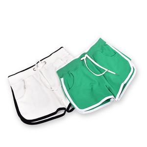 100% algodón Mujer Casual verano Jogger gimnasio desgaste personalizado rayas cintura elástica Fitness de talla grande Regular correr pantalones cortos personalizados - Product Image 3