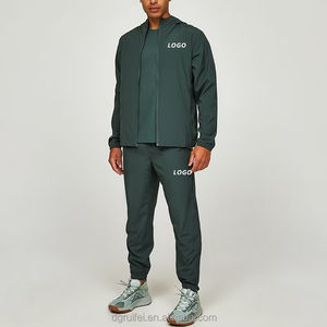 Conjunto de Chaqueta Cortavientos Deportiva Personalizada Sin Marca de Poliéster y Nailon de Color Sólido para Correr, Traje Deportivo para Hombre Maanify 2026 - Product Image 1